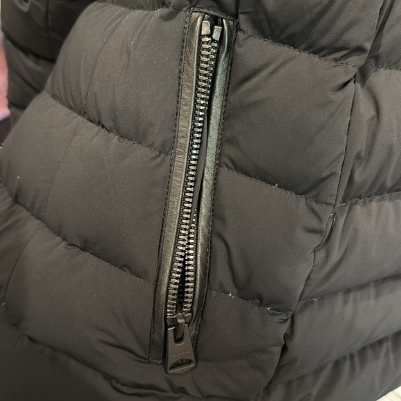 Mackage light weight black puffer Kaila with leather trim XXS - Picture 6 of 6